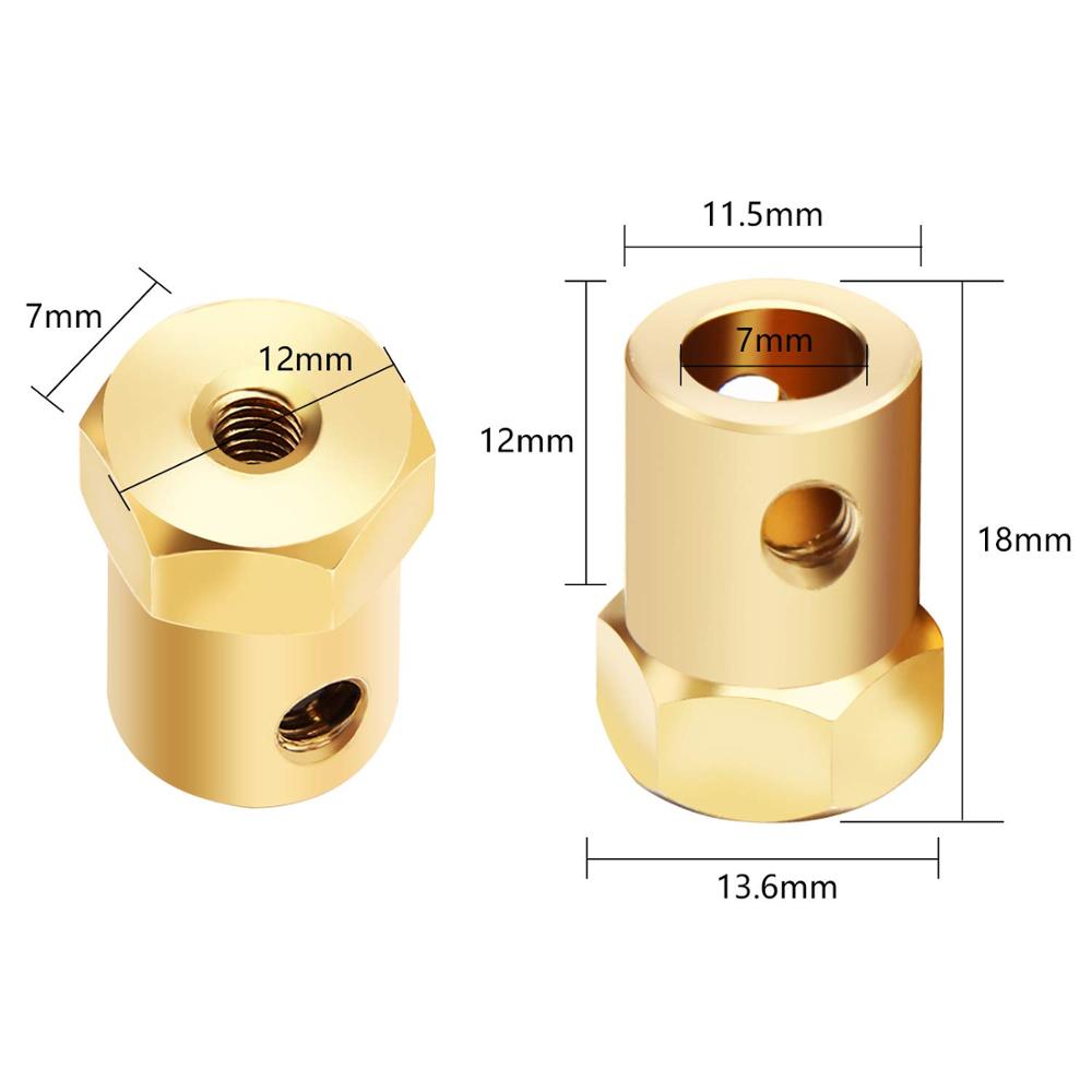 3mm 4mm 5mm 6mm 7mm dc motor fleksibel koblingskobling til bilhjul dekkakselen