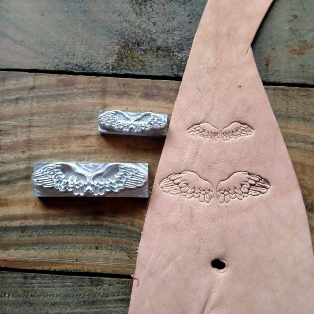 3d embossing mould for leather Leather craft template DIY wing pattern stamping metal mould