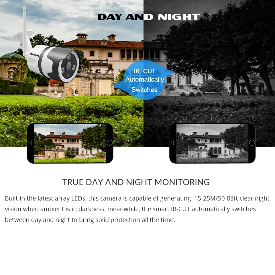 2MP WIFI IP Camera Outdoor Draadloze Wi-Fi Security Surveillance Waterdichte Yoosee Wi Fi 1080P IP Camera Two Way Audio camara Cam