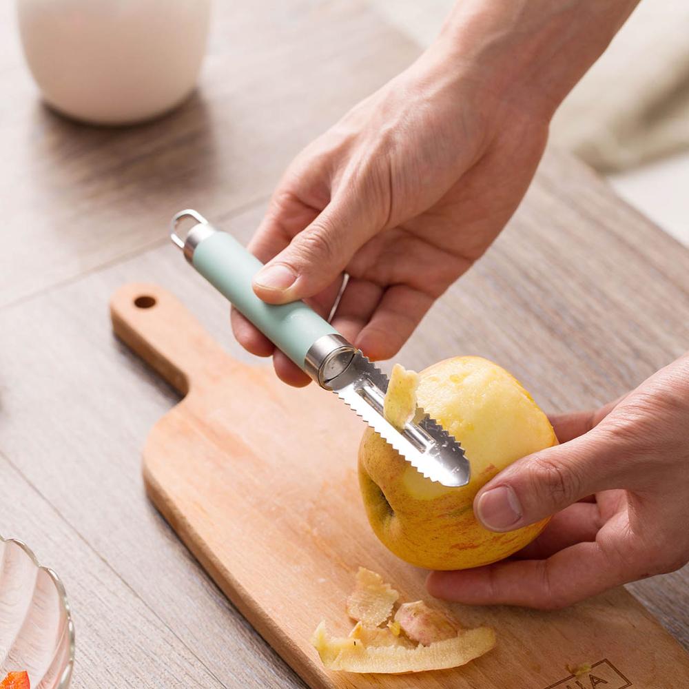 Roestvrijstalen fruit- en groenteschiller, aardappel- en wortelrasp, groentesnijder, anti-slip handvat, keukengadget