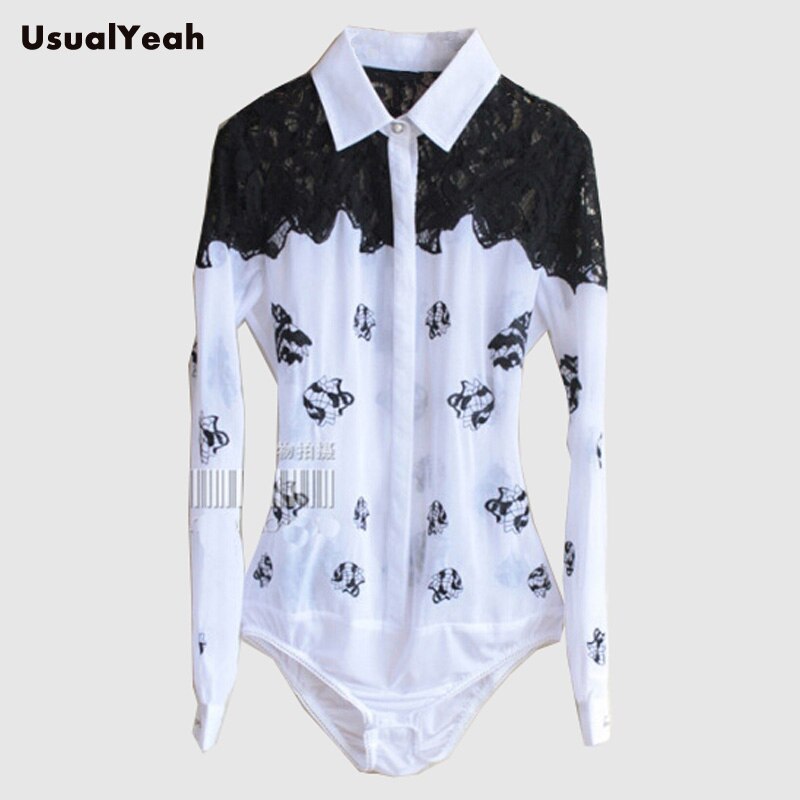 Style Chiffon Embroidery Women's Body Blouse Tops Shirt Patchwork Lace white apricot S-XL SY0207
