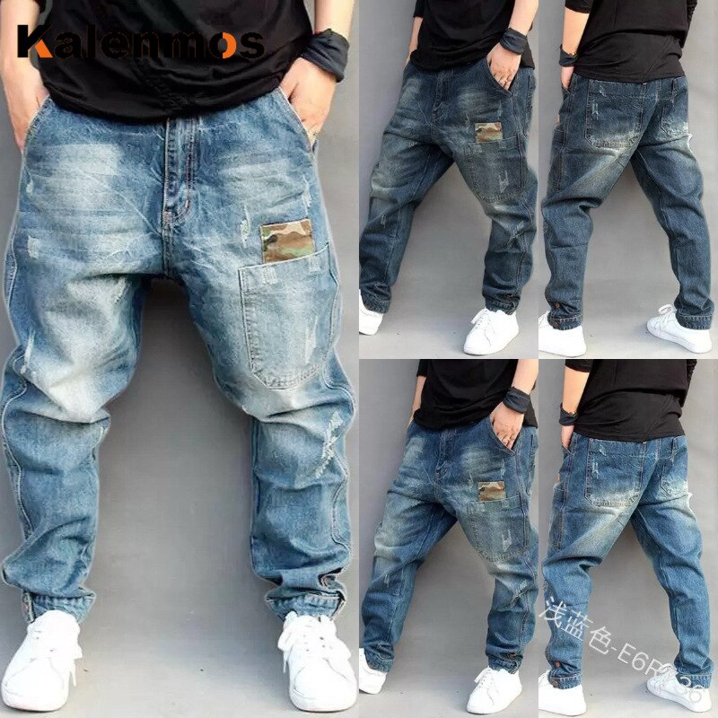 Jeans Mannen Potlood Harembroek Solid Herfst Winter Ljean Hip Hop Goth Punk Kleding Vriendje Plus Size Denim Broek Streetwear