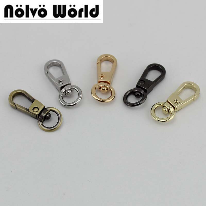 200pcs 50pcs 8 millimetri di alta fine oro tono argento trigger snap hook chiusura clip in metallo girevole guinzaglio del cane hardware 5 colori