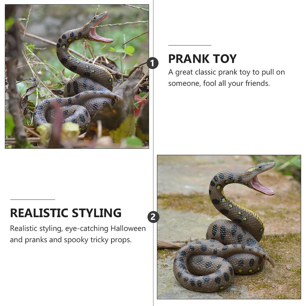 1pc Educational Plastic Practical Snake Prop Snake Toy Snake model Anaconda Model for Store Office