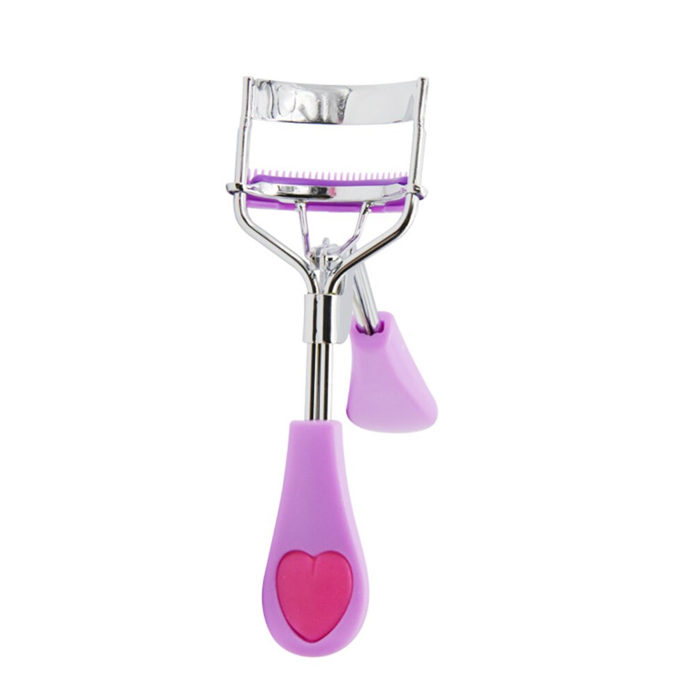 1PC Dame Professionelle Wimpern Curler Mit Kamm Pinzette Eisstockschießen Wimpern Clip Kosmetische Auge Schönheit Werkzeug maquillaje: Schwarz