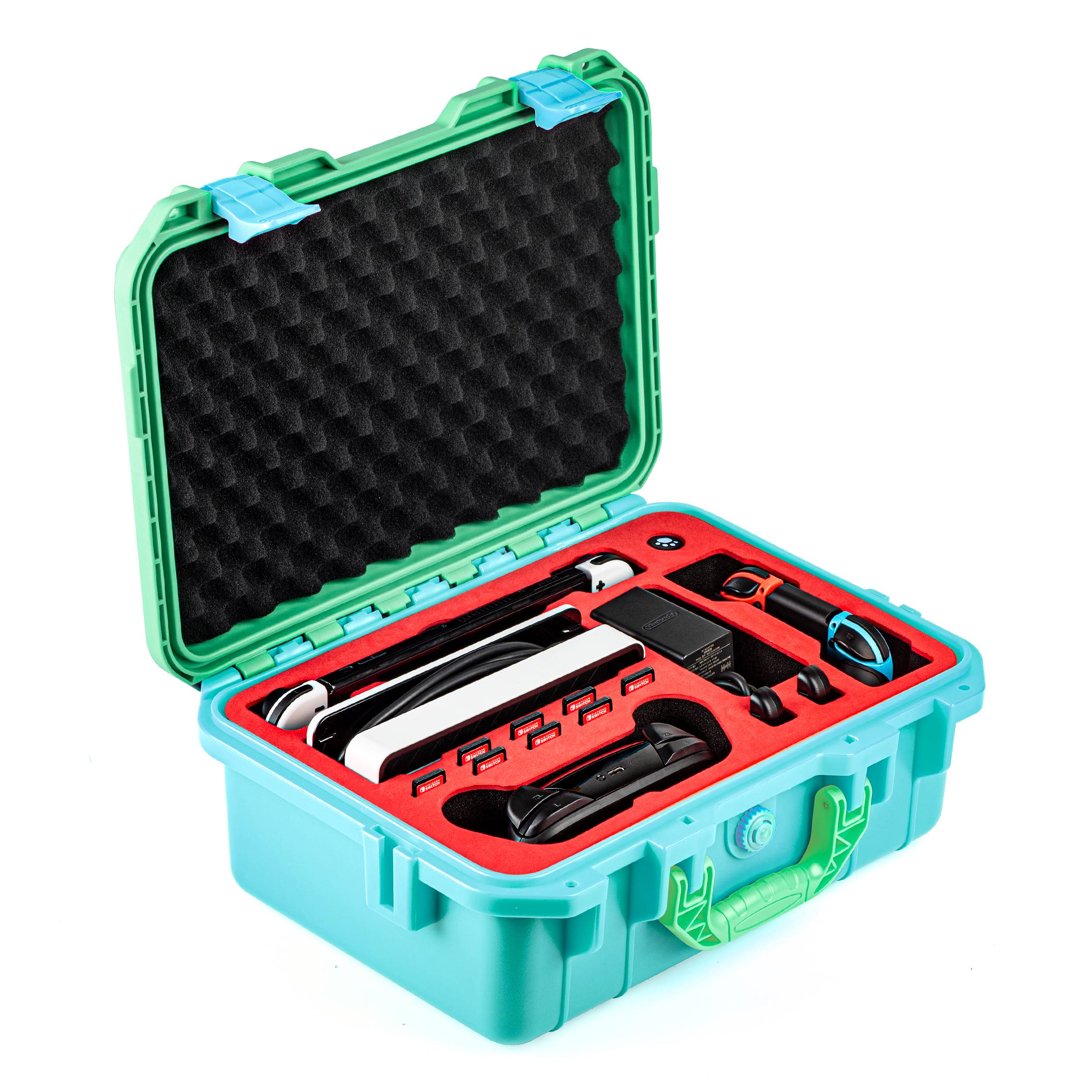 Nintendo switch oled carrying case hard shell travel case ns switch oled waterproof protective case accessory storage box: Carrying case 2