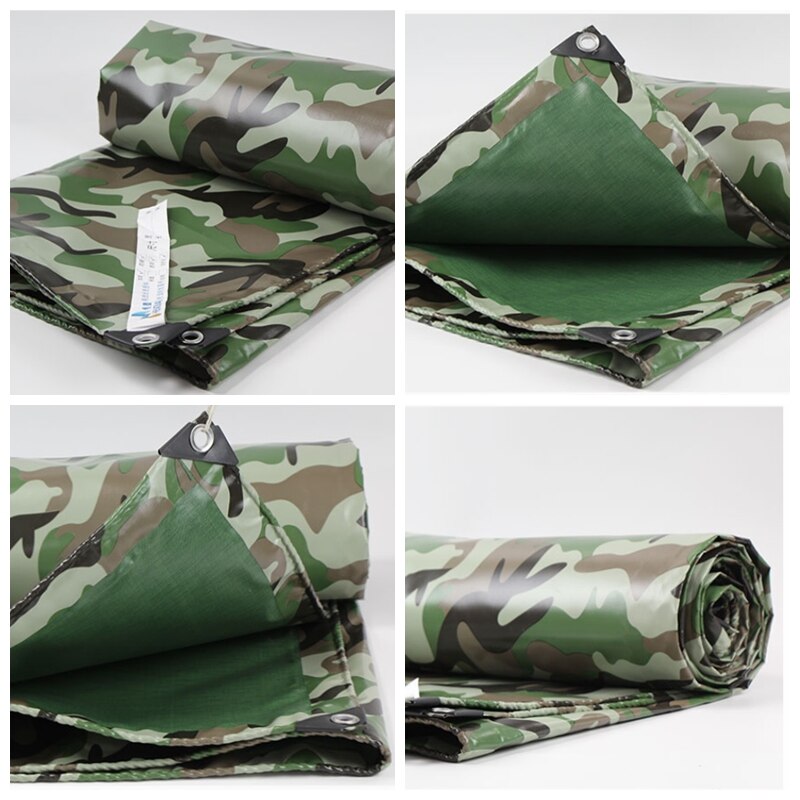 0.4mm Camouflage PVC Waterproof Tarpaulin Grade Rainproof Tarp Garden Plant Balcony Cover Anti-flaming Cloth Forest Fire-proof