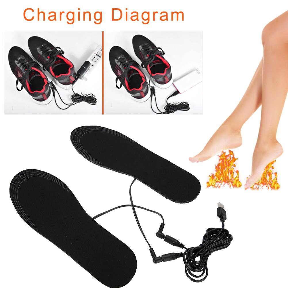 Usb Soletta Riscaldata Inverno sport tutto'aria Aperta Caldo Sottopiede Morbido, Confortevole E Riscaldata Suola Universale Soletta Può Essere Tagliato