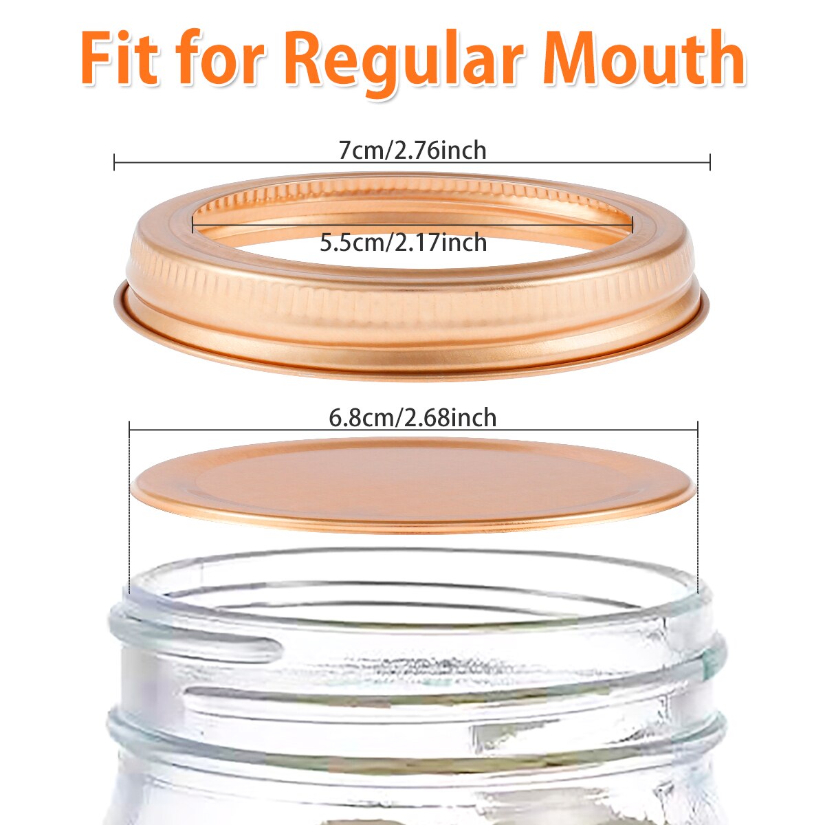 24 Set Mason Pot Deksels 70 Mm Inblikken Deksels En Bands Lekvrij Regelmatige Mond Split-Type Seals Deksels Voor inblikken Beitsen Fermenteren