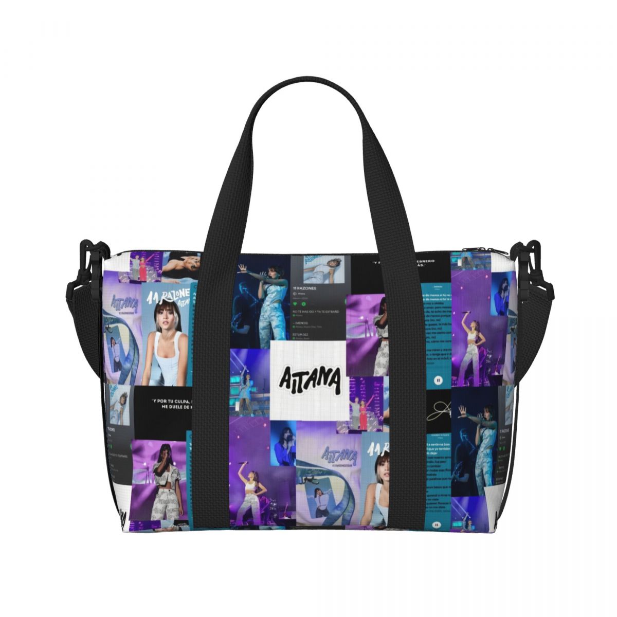 Brugerdefineret skønhed aitanas tote taske til kvinder stor kapacitet spansk sanger gym strand rejsetasker