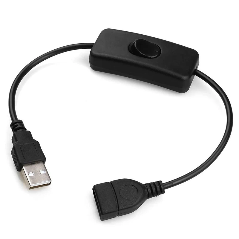 28cm with Switch ON/OFF2 Cable Extension Toggle for String USB Gadget USB Power Supply Device Tools: black