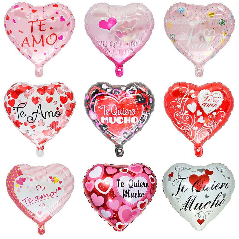 RUIANSI Spanish TE AMO Foil Balloon Set - 16 Inch 'I Love You' Letters For Wedding & Party Decor