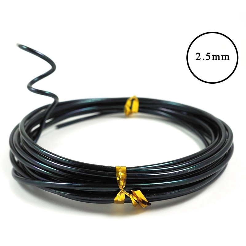 Cable de entrenamiento de Bonsai de aluminio anodizado de 5 tamaños Set-1.0Mm, 1,5 Mm, 2,0 Mm, 2,5 Mm, 3,0 Mm (147 pies en Total)-elige tu Color (5 tamaños