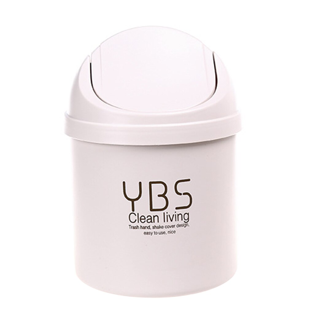 Mini Small Waste Bin Desktop Garbage Basket Home Table Plastic Office Supplies Trash Can Dustbin Sundries Barrel Box: 3