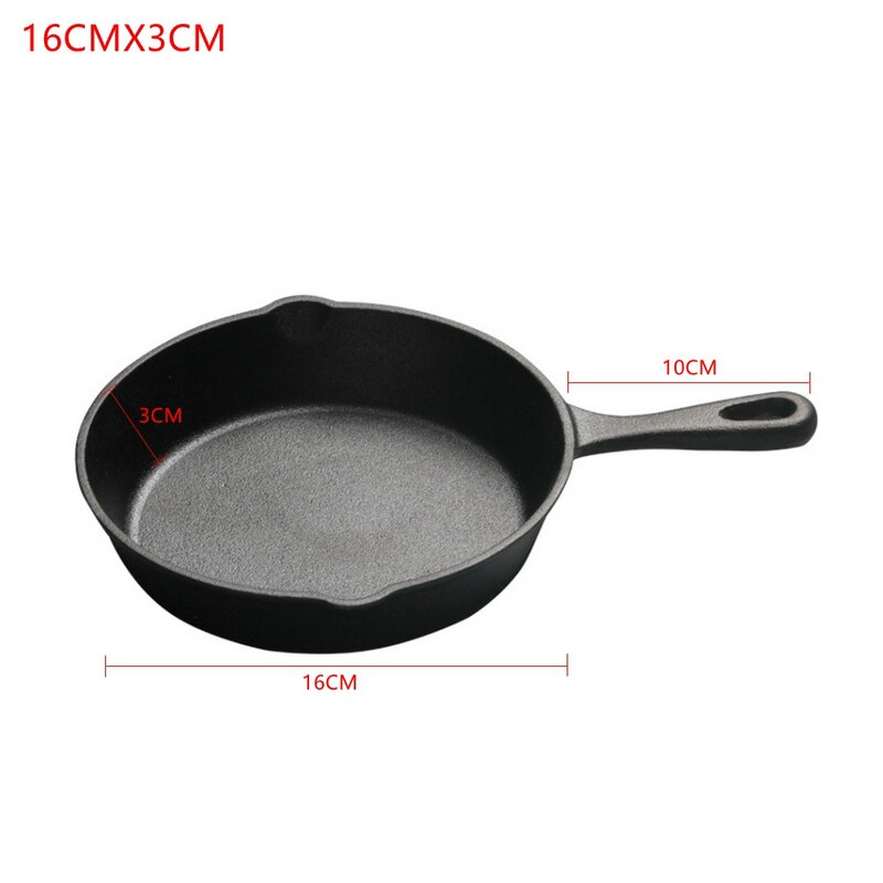 Gas Inductie Fornuis Gietijzeren Ketel Keuken Koekenpan Pannenkoek Pot Kookgerei: 16CMX3CM