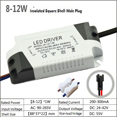 mini ballastmotstand konstant strøm sjåfør 12 watt drivkraft 3 downlight 4 søkelyset 5 taklampe 7 ballast 12w 55v