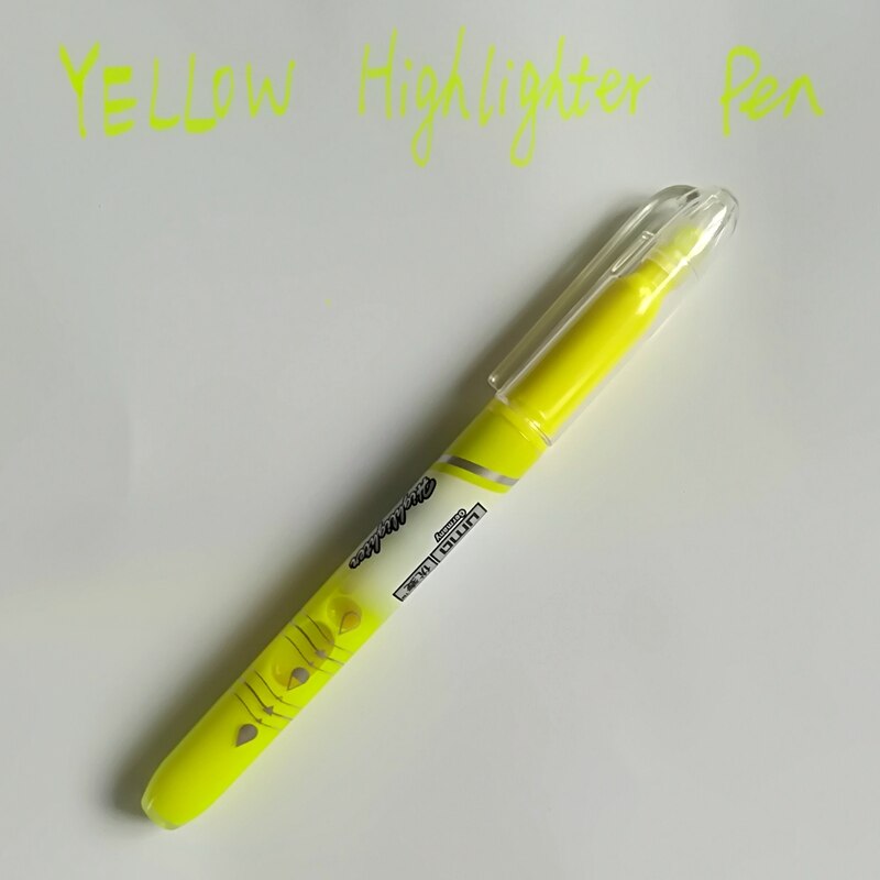 Highlighter Pen Fluorescence Markers for Journaling School Office Supplies Children's Drawing Pen Highlighters Pen Stationery: Yellow