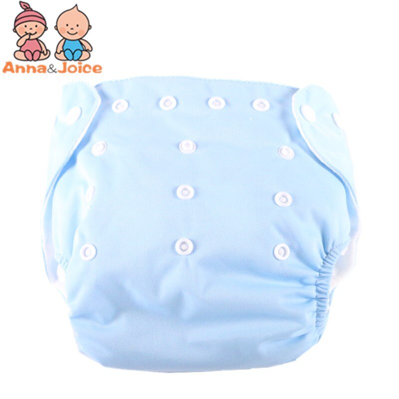 15Pc bébé couches lavable couches lavables bébé Fraldas hiver été Version couches réutilisables couches grille/coton formation pantalon: blue / for summer