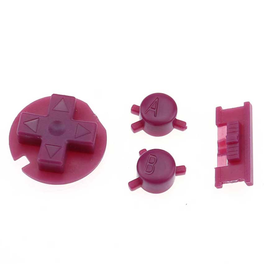 JCD 1 Set Plastic Power ON OFF Buttons Keypads for Gameboy Color GBC Colorful Buttons Set for GBC D Pads A B Buttons Replacement: I Purple