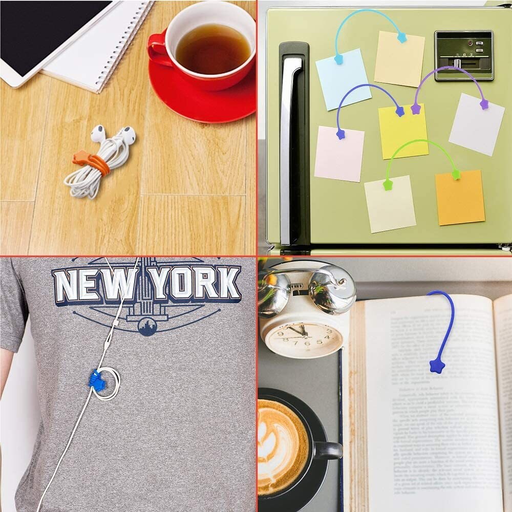 Enrouleur de câble magnétique, 10 pièces, support de bobine magnétique pour téléphone portable, Type casque, casque, organisateur de câbles, stockage de câbles de données