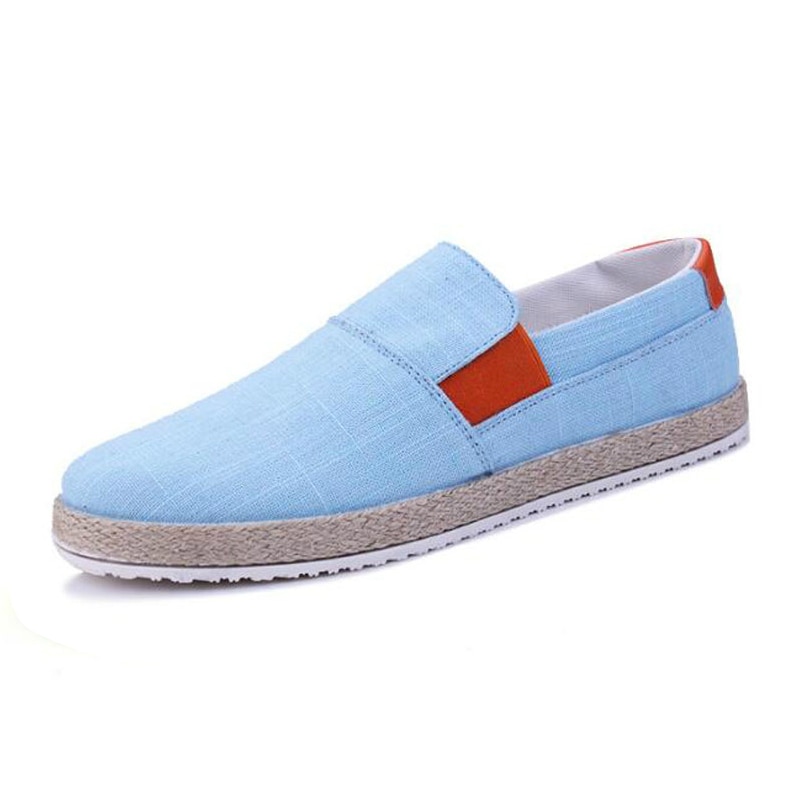 Zomer herenschoenen instappers casual schoenen voor jonge heren ademende canvas loafers lage schoenen heren platte schoenen