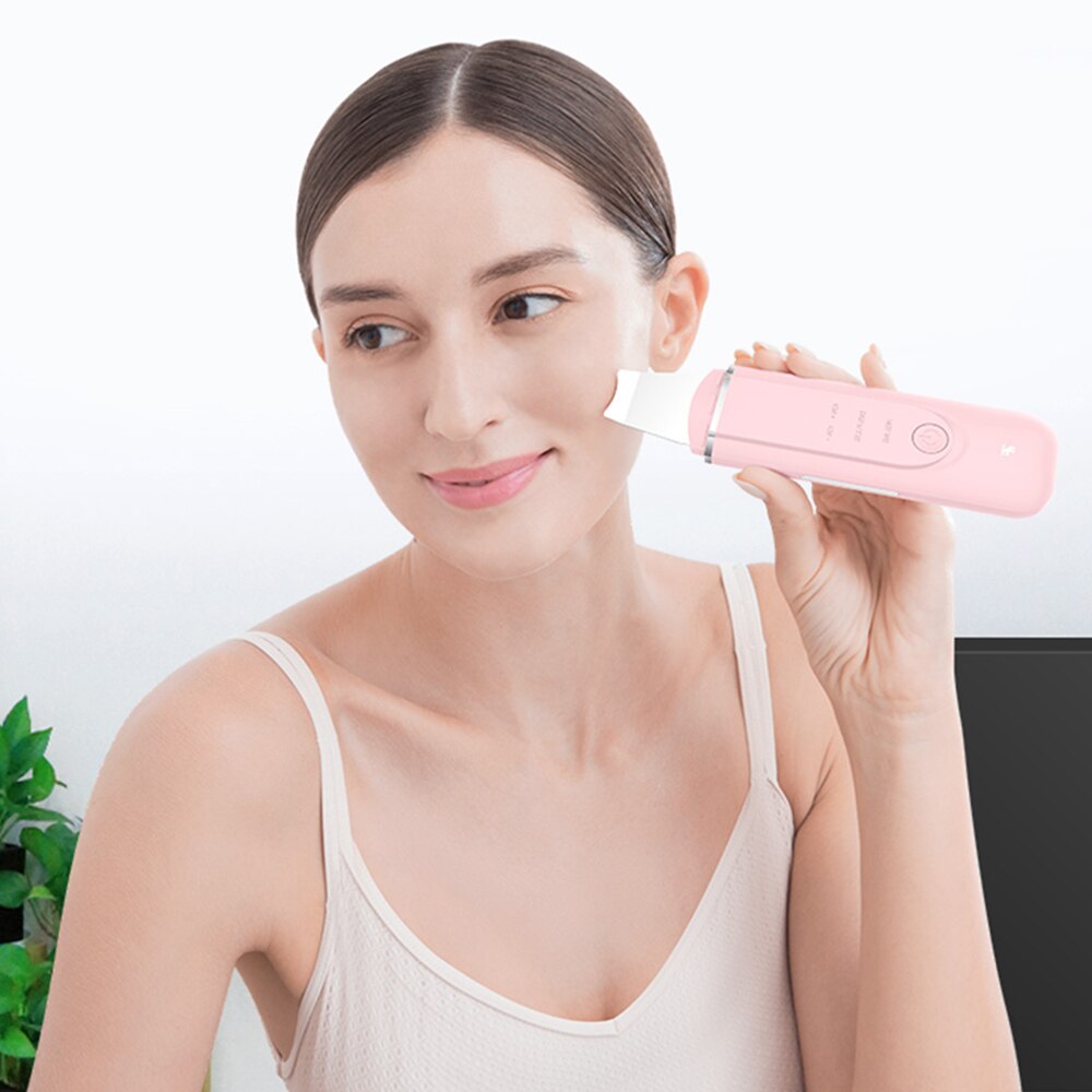 Professionele Ultrasone Facial Skin Scrubber Spatel Gezicht Lift Massager Poriën Cleanser Mee-eters Verwijderen Scrubber Schoonheid Apparaat