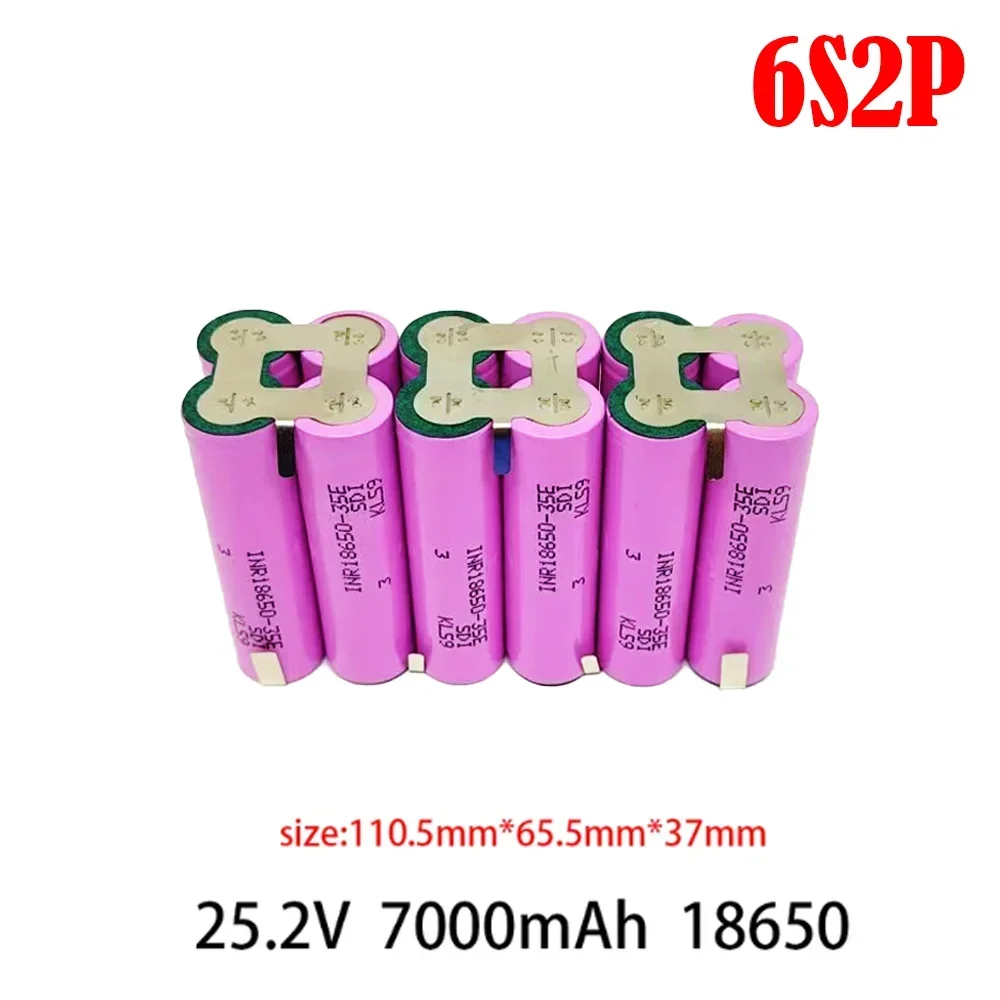 35E 18650 3500/7000/10500/14000mAh 2S 3S 4S 5S 6S/1P 2P 7.4V 12.6V 14.8V 18V 25.2V for screwdriver battery welding battery pack: Silver