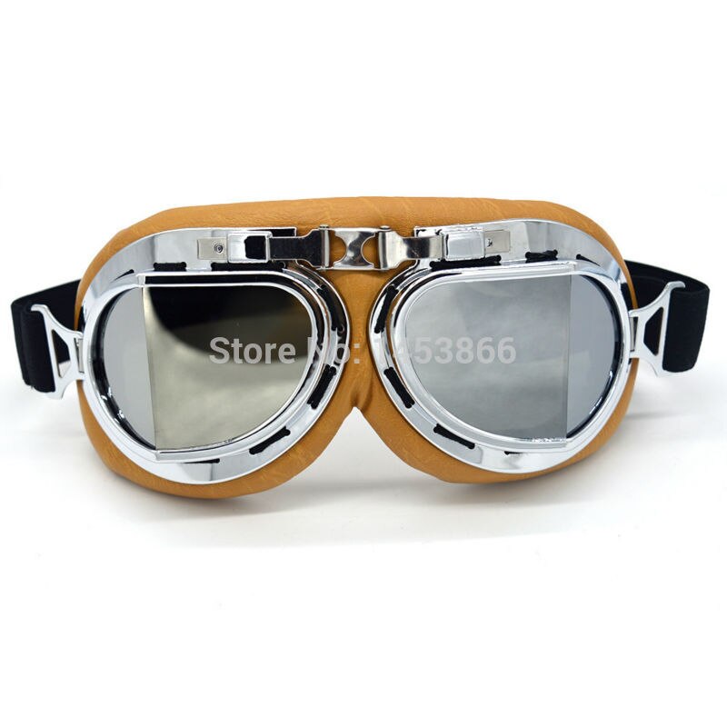 Evomosa Zilveren Lens Retro Motorbril Motocross Moto Cross Bril Country Flexibele Fietsen Sport Eye Helmen: Zilver