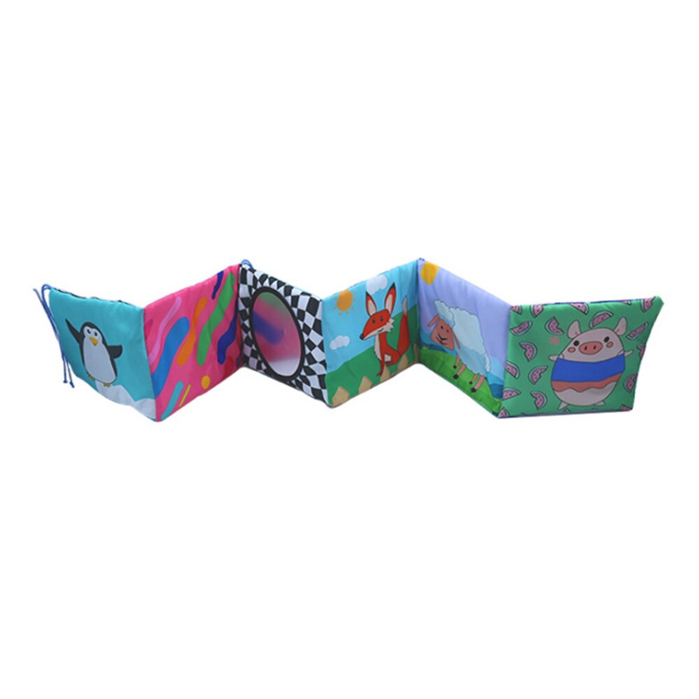 LOOZYKIT einteiliges Krippe Um Kissen Bett Bildung Infant Tuch Bücher Bett Stoßfänger Baby Kind Cartoon Tiere Geschichte Tuch buch: E558129