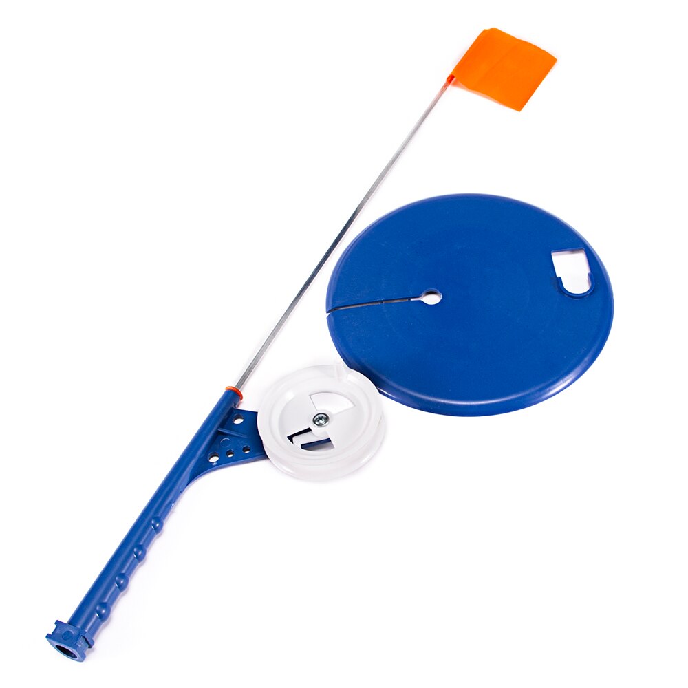 Ice Fishing Tip-up Metal Pole Orange Flag Tip up Anti-corrosion Plastic Tip up Kit Ice Fishing Accessory