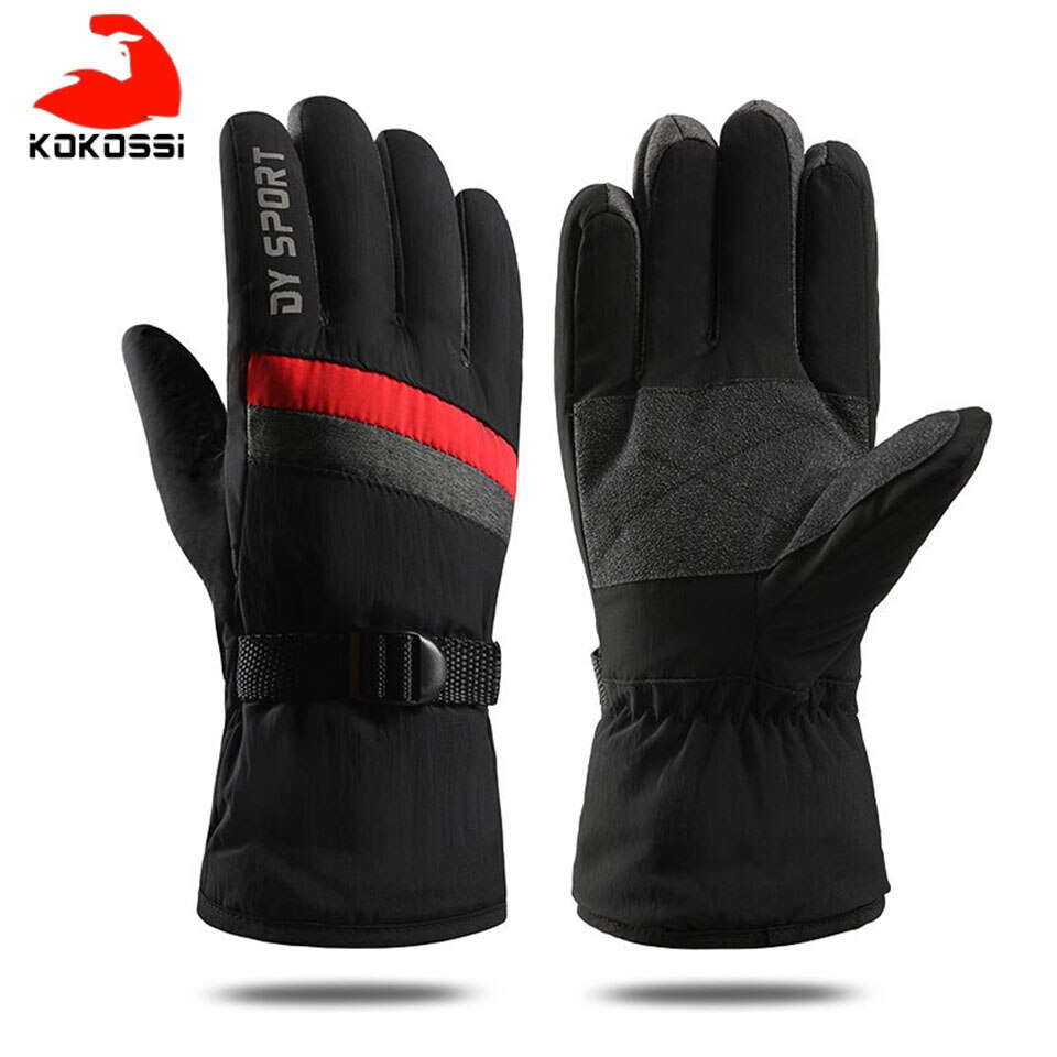 Kokossi Ski Handschoenen Mannen En Vrouwen Winter Warme Handschoenen Waterdichte Snowboard Handschoenen Motorrijden Ski Sneeuw Windstopper Handschoen: Type A--Red
