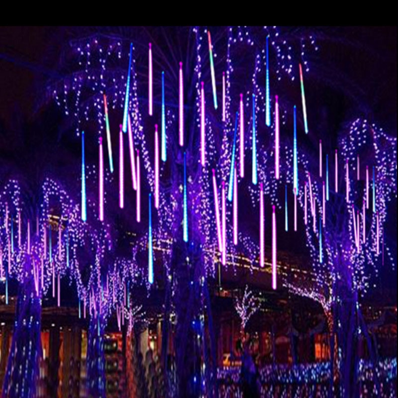 30/50Cm Meteor Shower Rain 8 Buizen Led String Lights Waterdicht Kerst Outdoor Patio Decoraties Bruiloft Navidad Boom