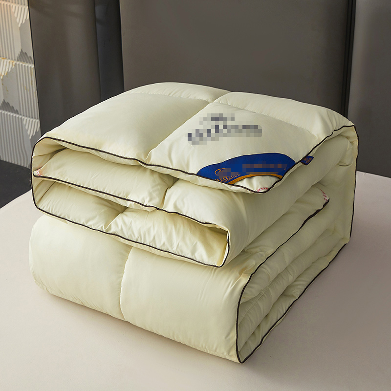 Hotelbettdecke 95, weiße Gänsedaunendecke, Sommer-Kühlbettdeckeneinsatz, luftdurchlässiger Bezug, Frühlings- und Herbststeppdecke, Wintersteppdecke: Licht Grün