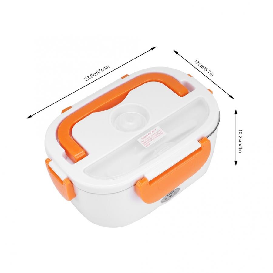 12V 110V 220V Electric Heated Lunch Box Portable 2 in 1 Car& Home MIni Bento Boxes Stainless Steel Food Container Rice Cooker