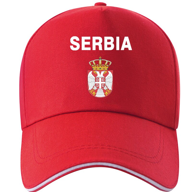 SERBIA repubblica cap fai da te di trasporto custom made nome numero di srbija SRB cappello srpski nazione bandiera serbien college stampa foto berretto da baseball cap: Rosso