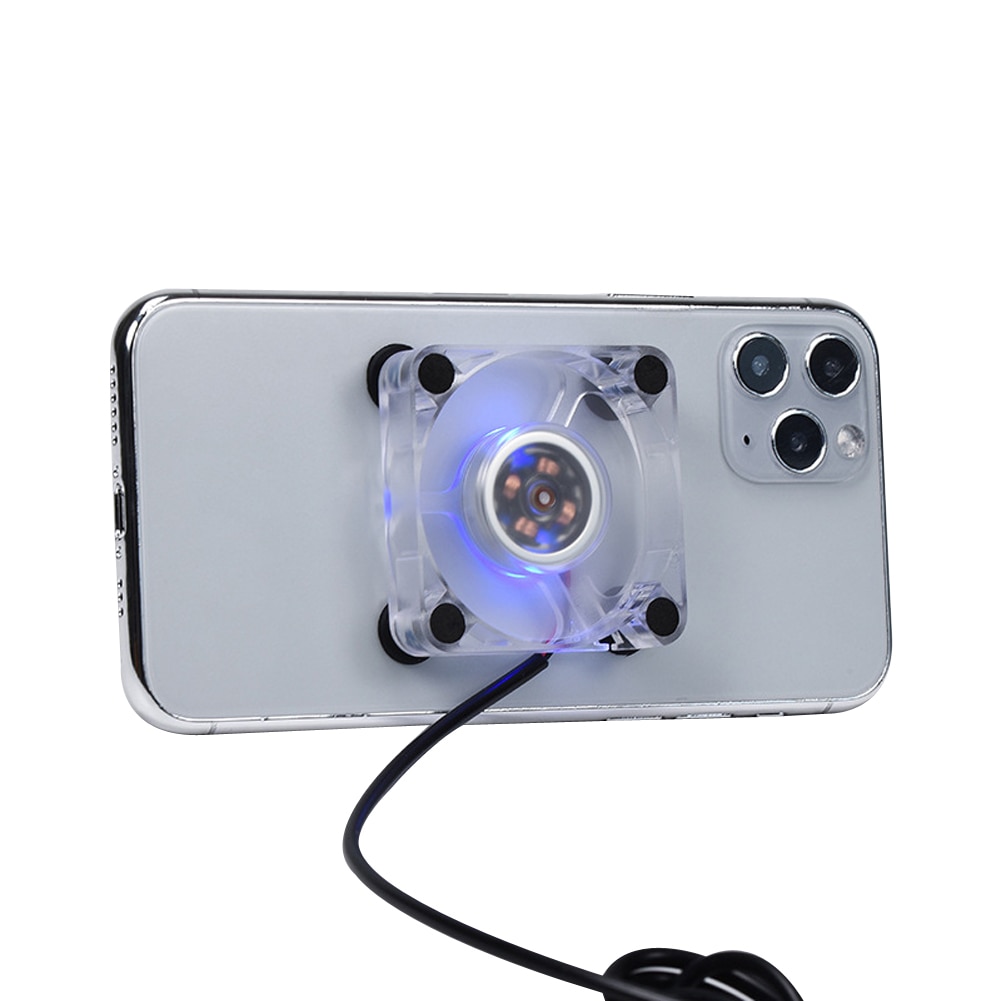 Universal Mobile Phone Radiator Cooling Fan Silicone Suction Cup Tablet Cooler For iPhone Samsung Xiaomi Huawei USB Charging