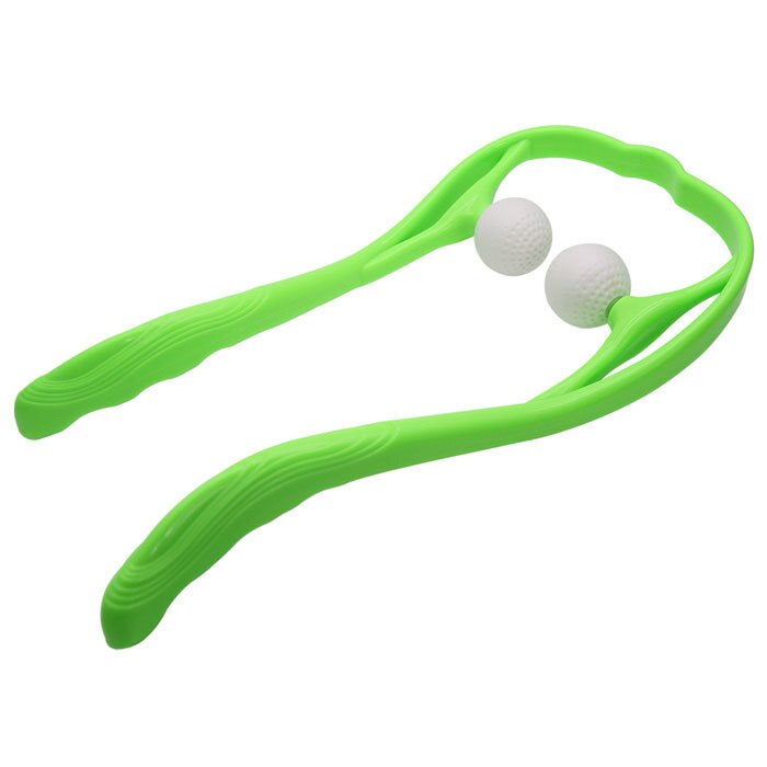 Druk Therapie Nek Massage Tool Druk Verlichten Hand Roller Massage Nek Schouder Dual Trigger Punt Zelf Massager: green