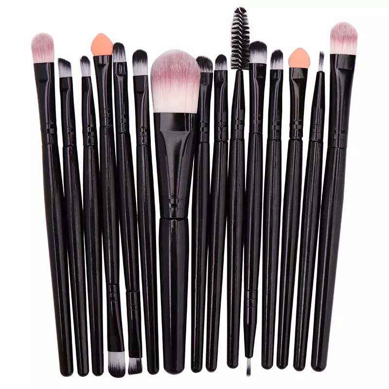 Lemoda Makeup Brushes Set 15pcs Eyebrow Highlighter Powder Foundation Eye Shadow Brush Cosmetics Makeup Brush: HS
