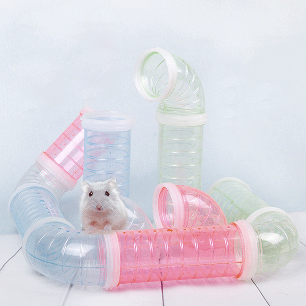 Diy hamsterbur eksternt tilsluttet tunnelrør rør legetøj til hamster marsvin gerbil mus små dyr tilbehør til kæledyr