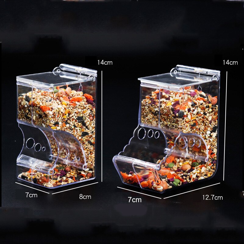Automatic Guinea Pig Feeder Transparent Acrylic Hamster Hedgehog Feeder House Outdoor Hanging Hamster Cage Accessories Decor