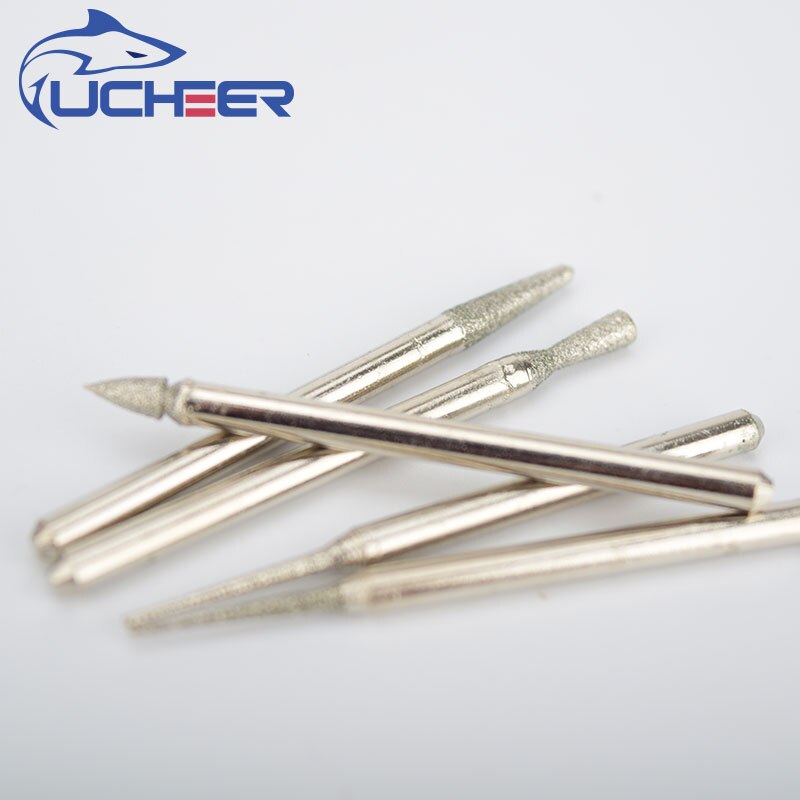 Ucheer 3mm 30 st/set diamant/titanisera borr för dremel roterande verktyg borrskär gravyr delar slipning polering nålar filar