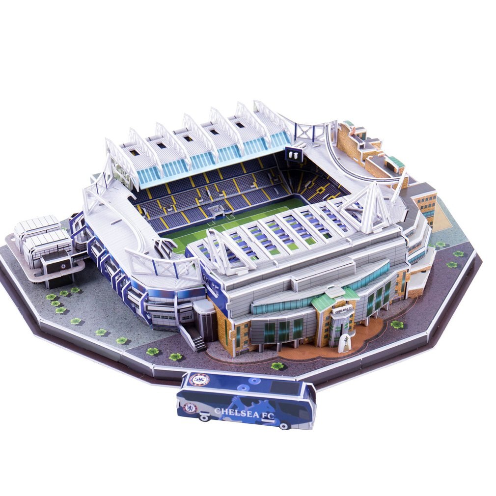 FAI DA TE 3D Jigsaw Puzzle Del Mondo Stadio di Calcio di Calcio Europeo Parco Giochi Costruzione del Modello Assemblato Giocattolo Di Puzzle Per I Bambini: Grigio