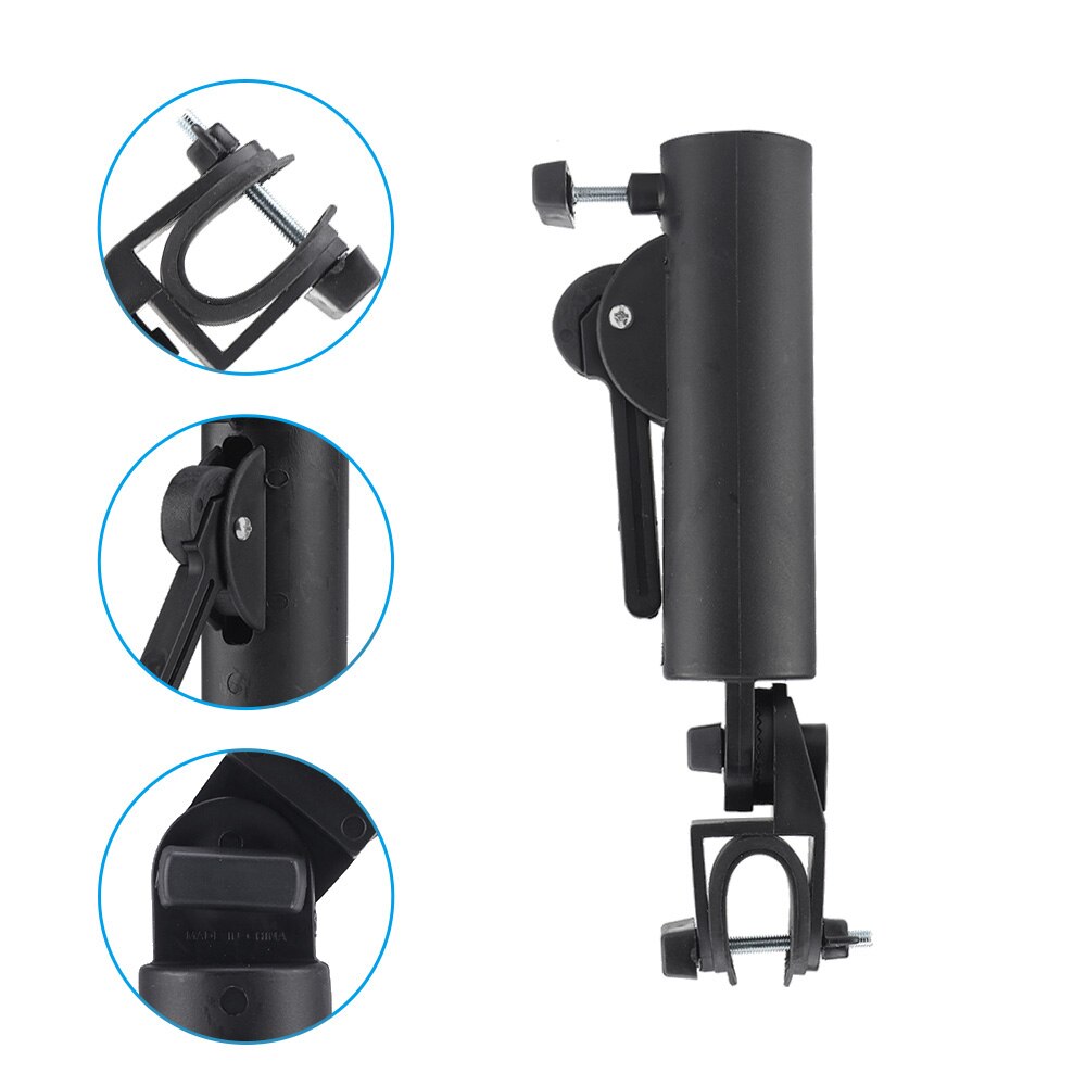 Universal Golf Cart Umbrella Holder Double Lock Connector Stand For Trolley Baby Pram Wheelchair Universal Easy To Install