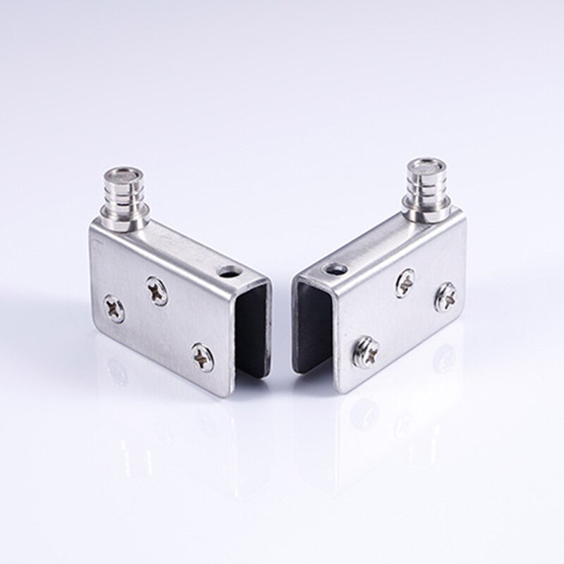 4pcs Rvs glas scharnieren voor 5-8mm/10-12mm Glazen Deur Glas Pivot klemmen Deur Scharnieren 4 maten