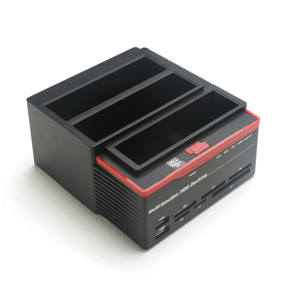 Disco duro externo HDD, estación de acoplamiento, lector de tarjetas USB 3,0 Hub con OTB/OTC, 2,5 "/3,5", USB 3,0 a 2 puertos SATA 1 puerto IDE