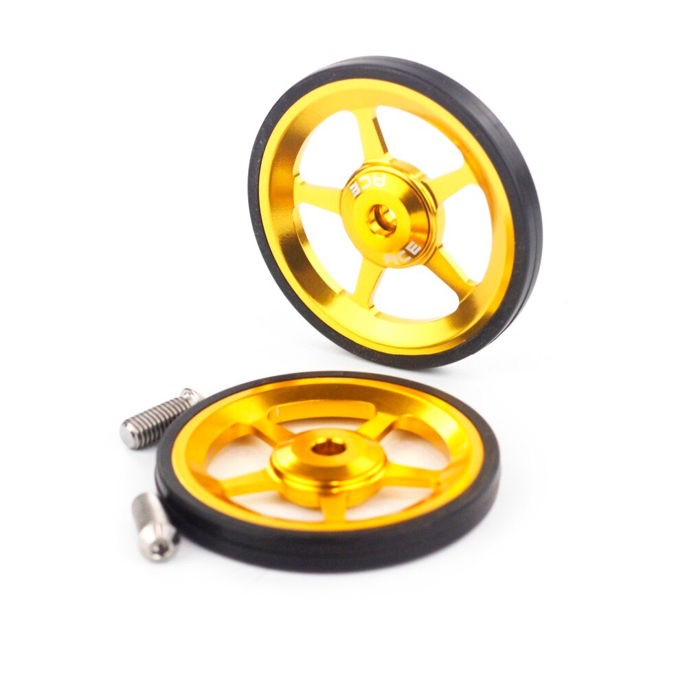 Aceoffix Easy Wheels Easywheel & Titanium Bolts For Brompton Folding Bike Dino Kiddo bike Alloy Super Lightweight wheels 2pcs