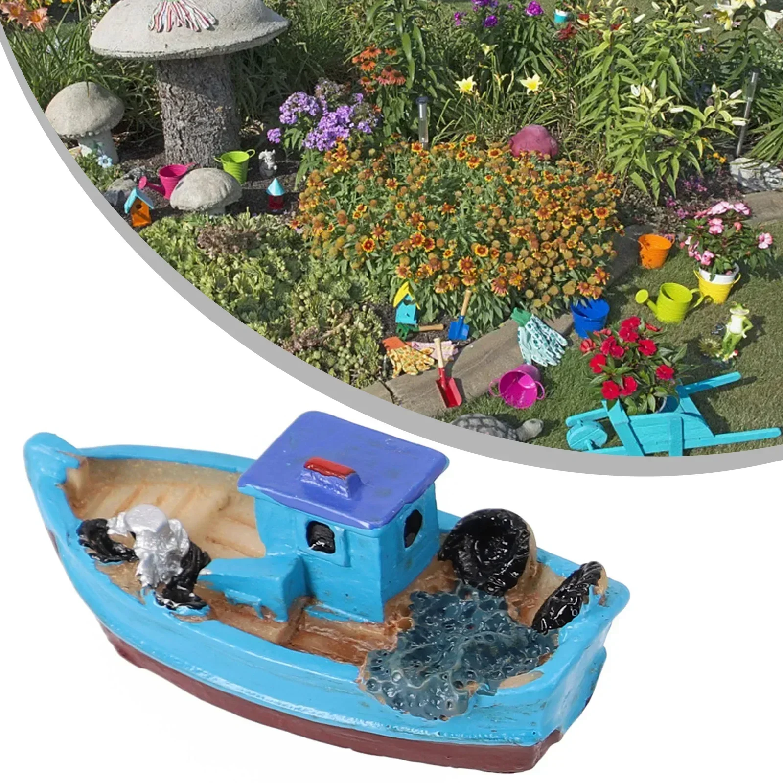Decoración de mesa artesanal para el hogar, modelo de barco de pesca de 2x3x5cm, Mini modelo en miniatura DIY, decoraciones de escritorio