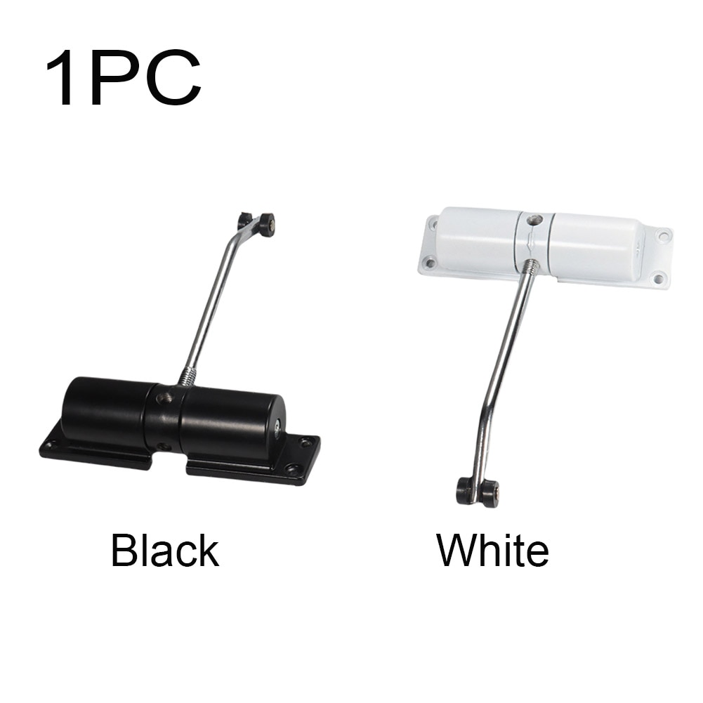 Automatic Door Closer Office Home With Screws Low Noise Security Zinc Alloy Hardware Gate Easy Install Heavy Duty Spring