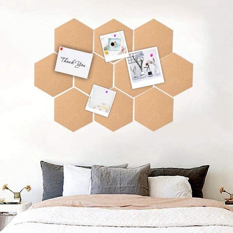 Self-Adhesive Cork Coasters,Cork Mats Cork Backing Sheets for Coasters and DIY Crafts Supplies (60, Hexagon)