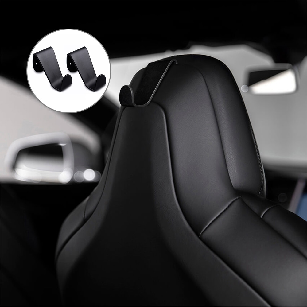 1 stücke Multifunktions Auto Sitz Haken Aufhänger Kopfstütze KleiderbüGel Kleidung Anzüge Halfter Innen Zubehör für Tesla Modell S Modell X
